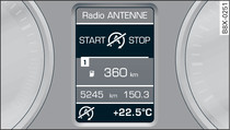 Instrument cluster: Engine stop temporarily unavailable